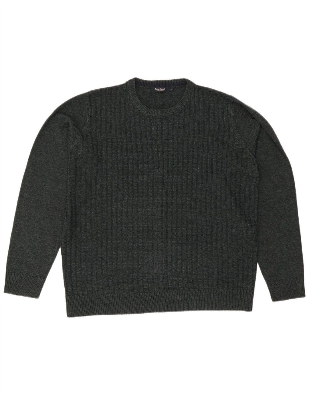 JAMES PRINGLE Herren-Pullover mit Rundhalsausschnitt, groß, grünes Acryl