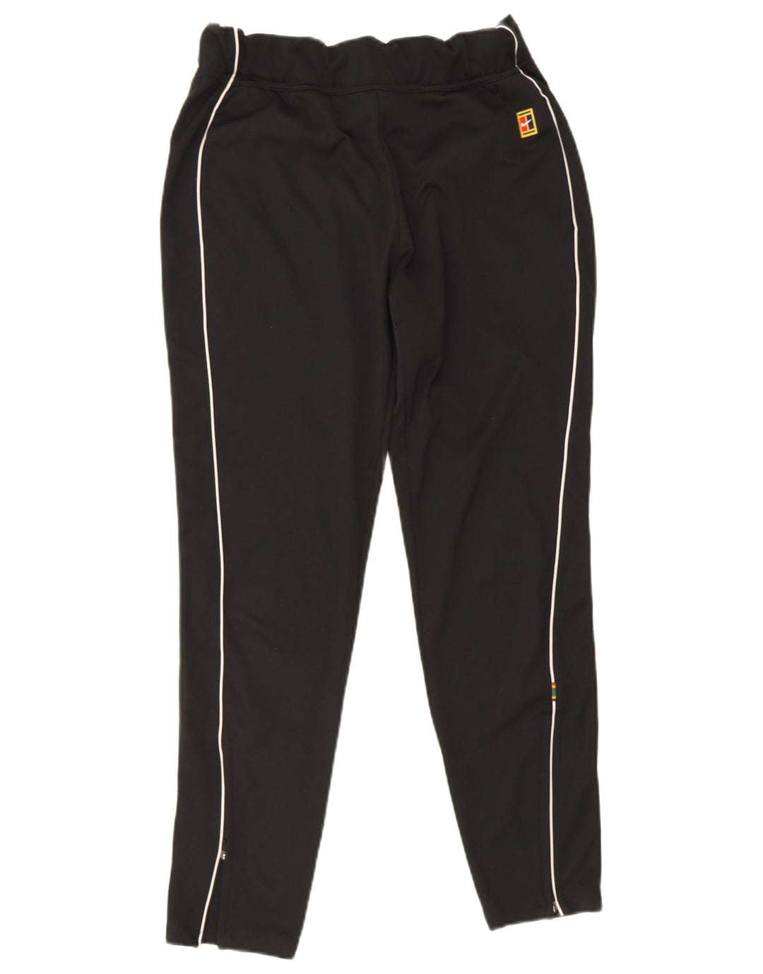 Nike Damen Dri Fit Trainingshose UK 12 Medium Schwarz gestreift