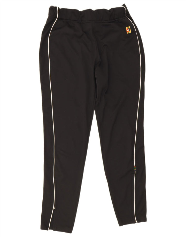 Nike Damen Dri Fit Trainingshose UK 12 Medium Schwarz gestreift