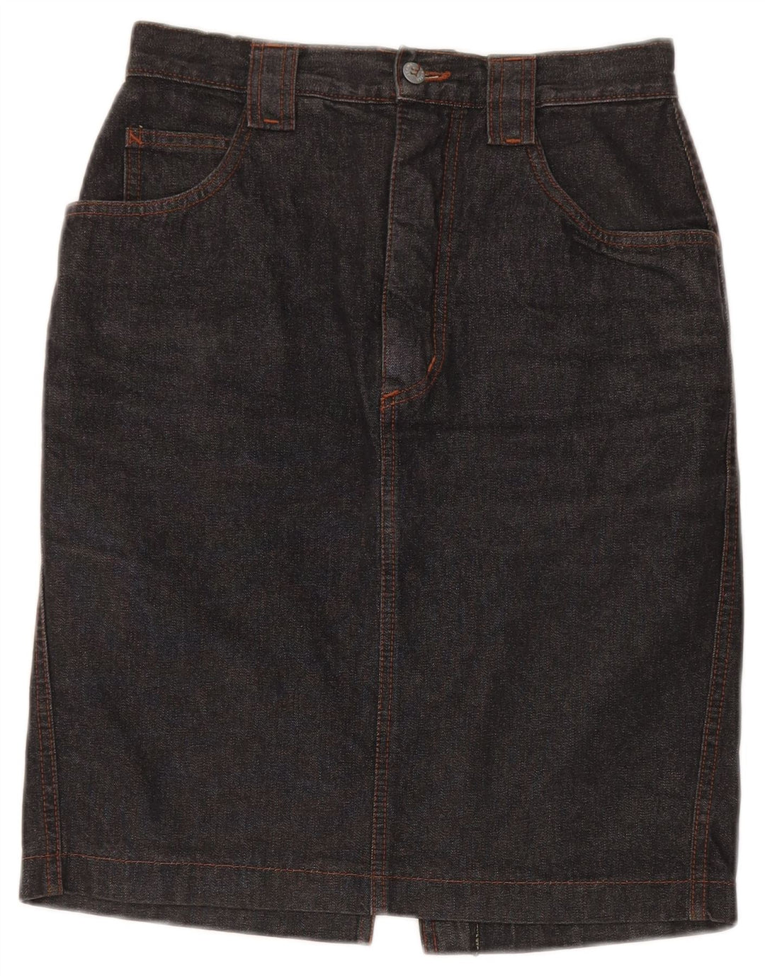 Krizia Damen Jeansrock W36 Große graue Baumwolle