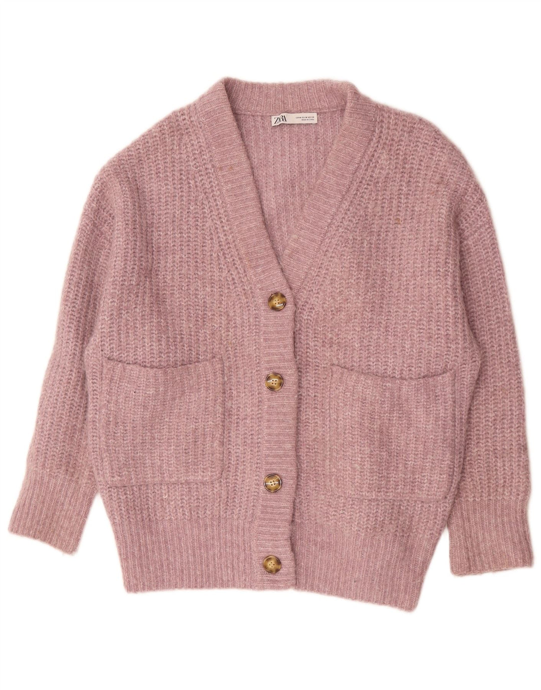 Zara Damen-Strickjacke in Übergröße, Gr. 14, Mittelrosa, Polyester