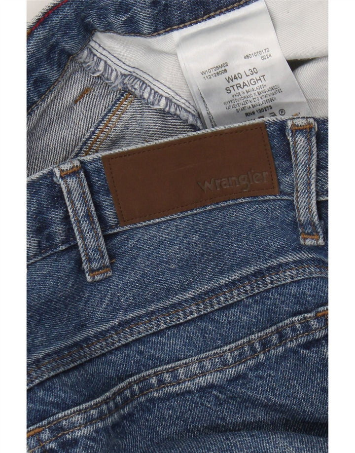 Wrangler Herren Straight Jeans W40 L30 Blaue Baumwolle