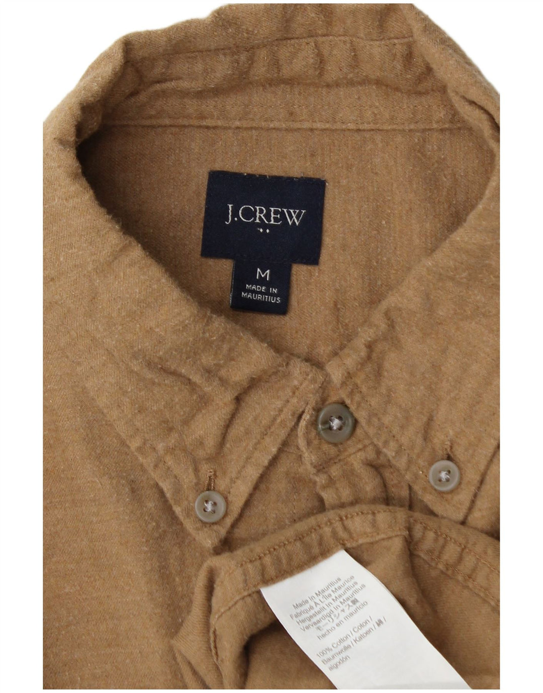 J. CREW Herren-Flanellhemd, mittelbeige Baumwolle
