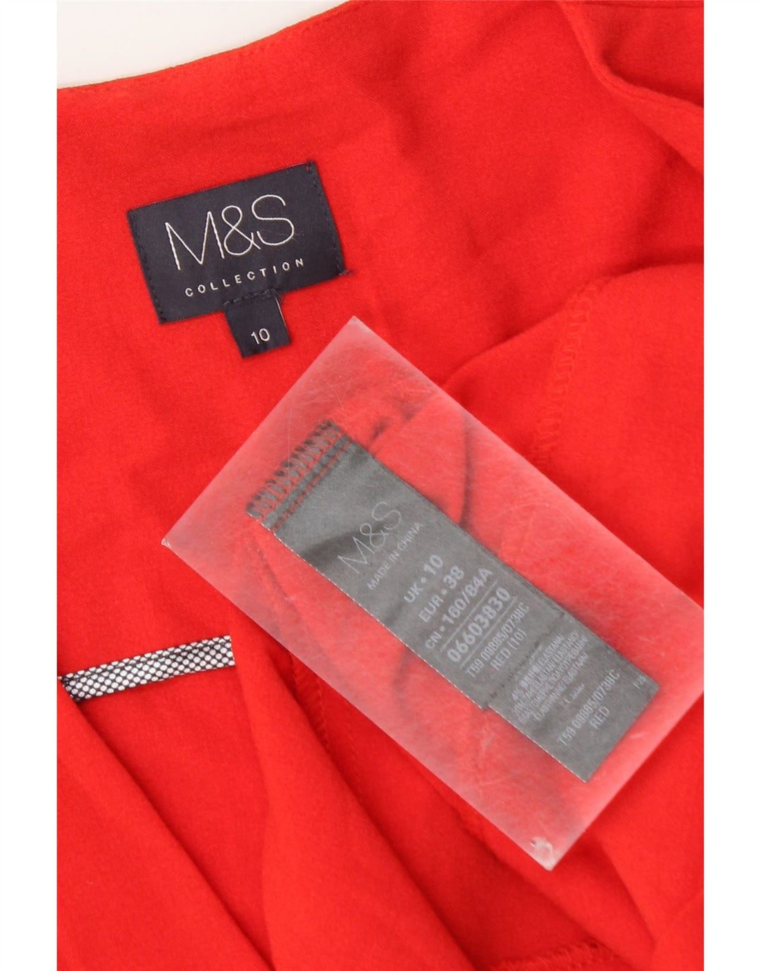 Marks & Spencer Womens Open Blazer Jacke UK 10 Small Rot Polyester