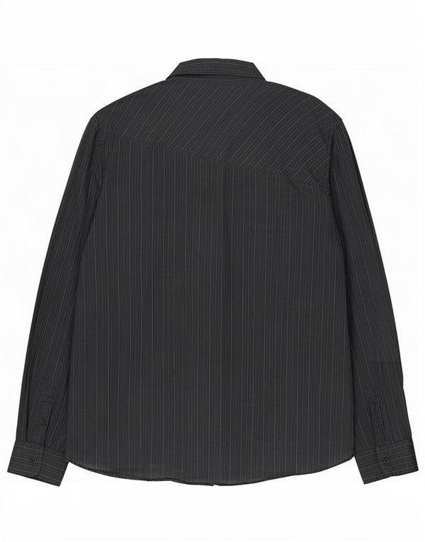 Volcom Herrenhemd XL Schwarz Nadelstreifen Baumwolle