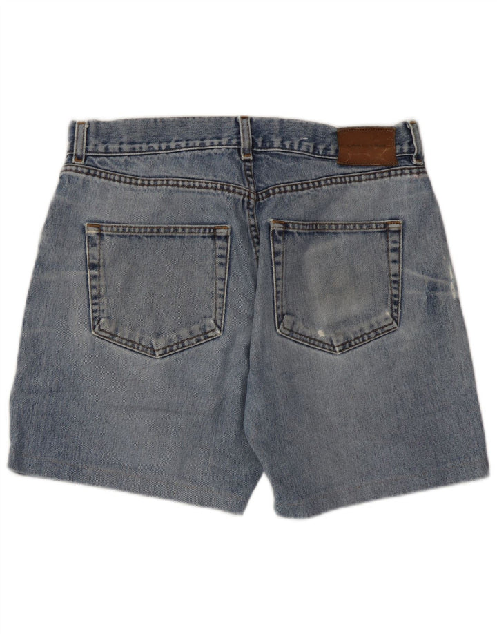 Calvin Klein Herren Denim Shorts W32 Mittelblaue Baumwolle