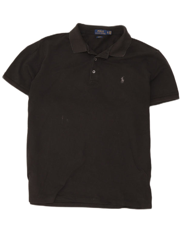 Polo Ralph Lauren Herren Slim Fit Poloshirt XL Schwarz Baumwolle