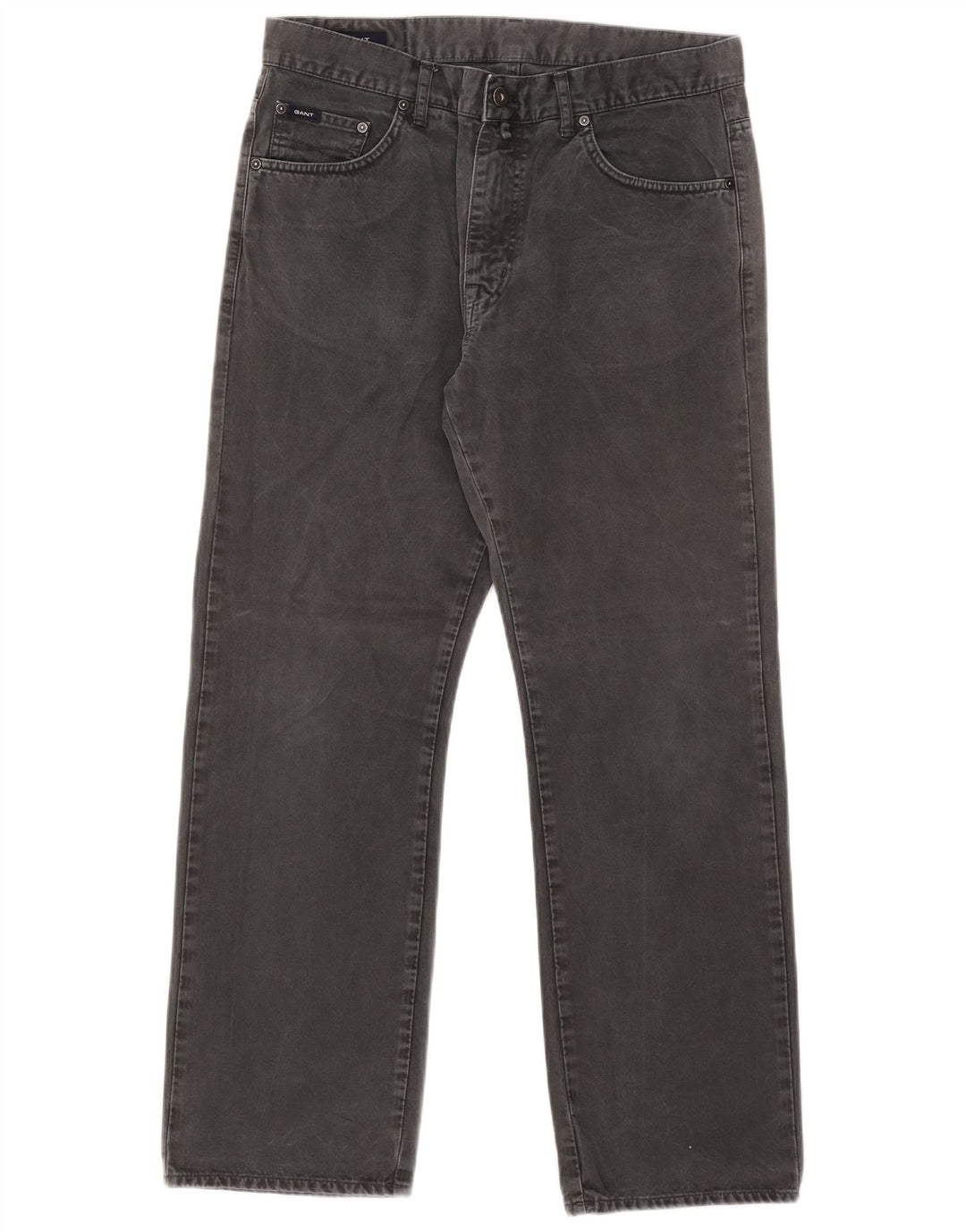 Gant Damen Jason Regular Straight Jeans W34 L30 Graue Baumwolle