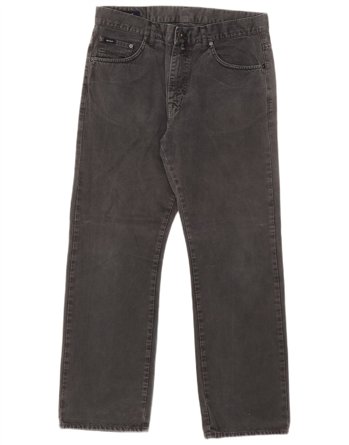 Gant Damen Jason Regular Straight Jeans W34 L30 Graue Baumwolle