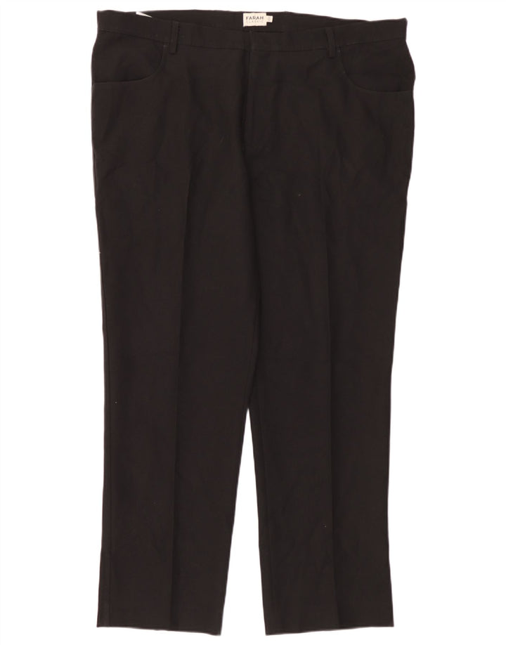 Farah Herren-Freizeithose mit klassischer Passform, W42, L29, schwarzes Polyester
