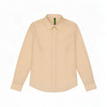 Benetton Damen-Hemd UK 10 Small aus weißer Baumwolle