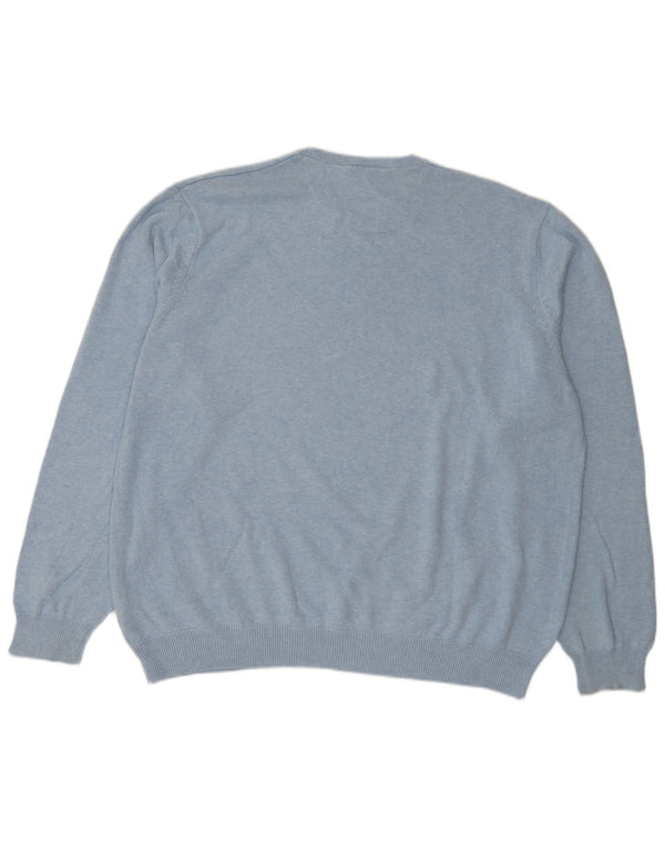 Marks & Spencer Herren-Pullover mit Rundhalsausschnitt, reguläre Passform, 3XL, Blau, Baumwolle