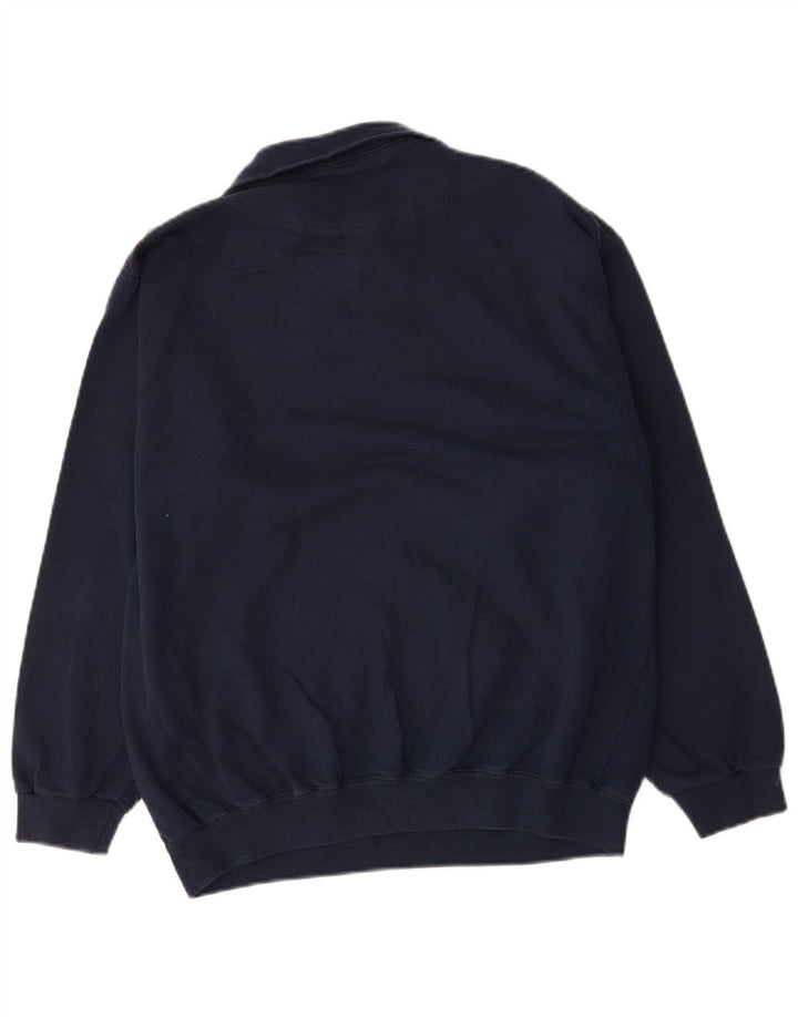 Champion Herren-Sweatshirt mit Reißverschluss am Hals, Größe L, Marineblau
