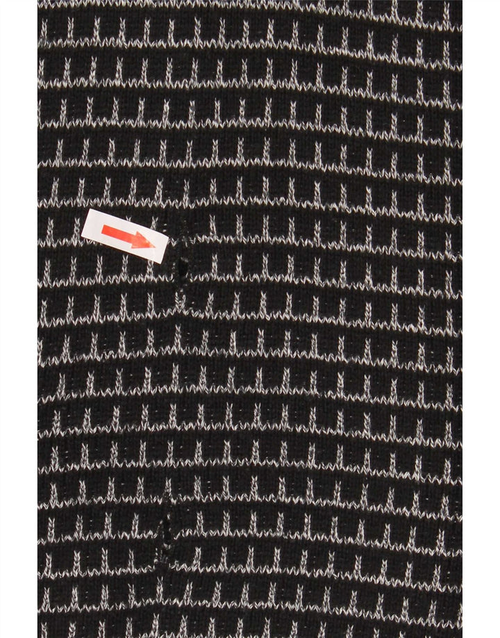Settebello Herren-Strickjacke XL, schwarz kariert, Acryl