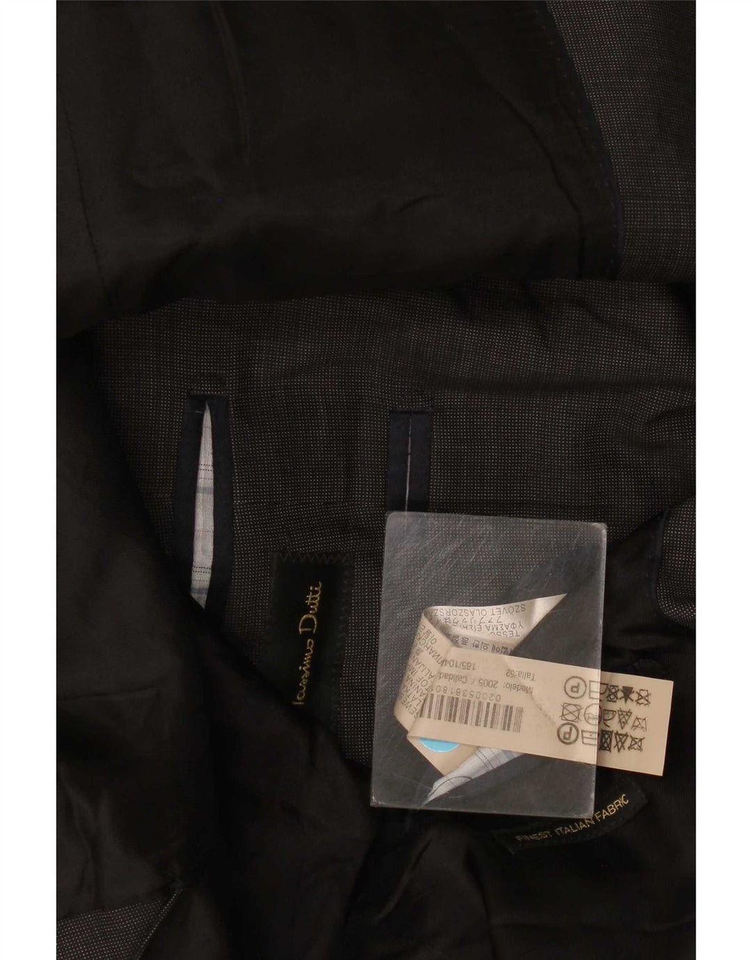 Massimo Dutti Herren-Blazer mit 2 Knöpfen, EU 52, große graue Wolle
