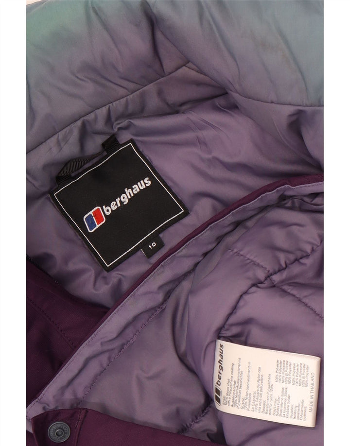 Berghaus Damen-Windbreaker-Jacke mit Kapuze, übergroß, Gr. 10, Lila
