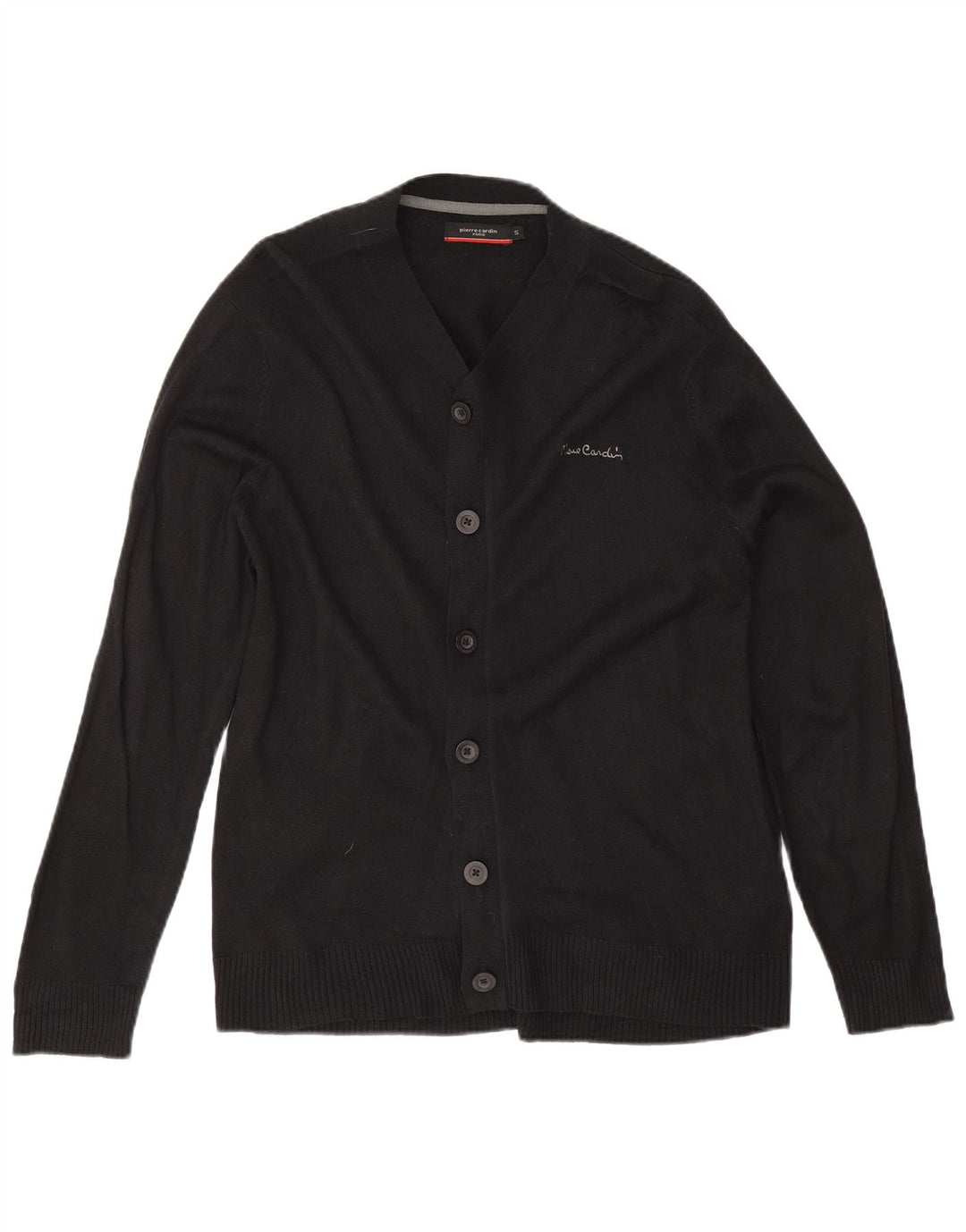 Pierre Cardin Herren Cardigan Pullover Small Schwarz Acryl