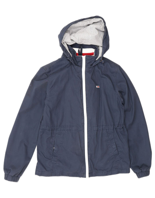 Tommy Hilfiger Damen-Bomberjacke mit Kapuze, UK 34, XS, Marineblau, Baumwolle