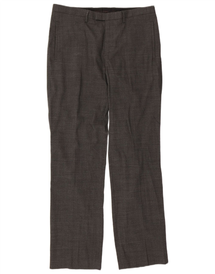 Marks & Spencer Herren Autograph Gerade Anzughose W34 L33 Graue Wolle