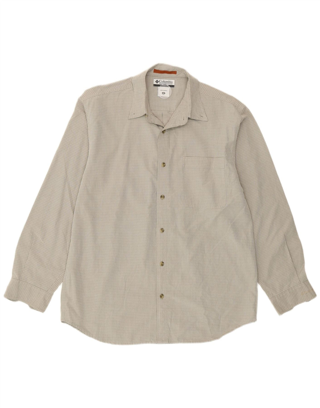 Columbia Herrenhemd Mittelgrau kariert aus Modal