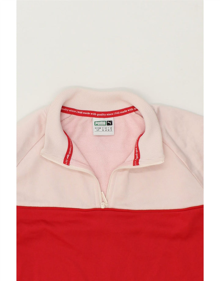 PUMA Womens Sweatshirt Jumper Dress UK 10 Small Red Colourblock Polyester Vintage Puma and Second-Hand Puma from Messina Hembry 