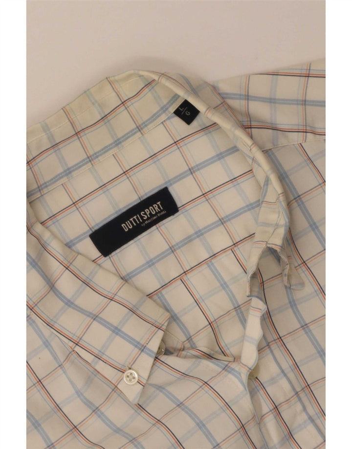 Massimo Dutti Herrenhemd, groß, weiß kariert