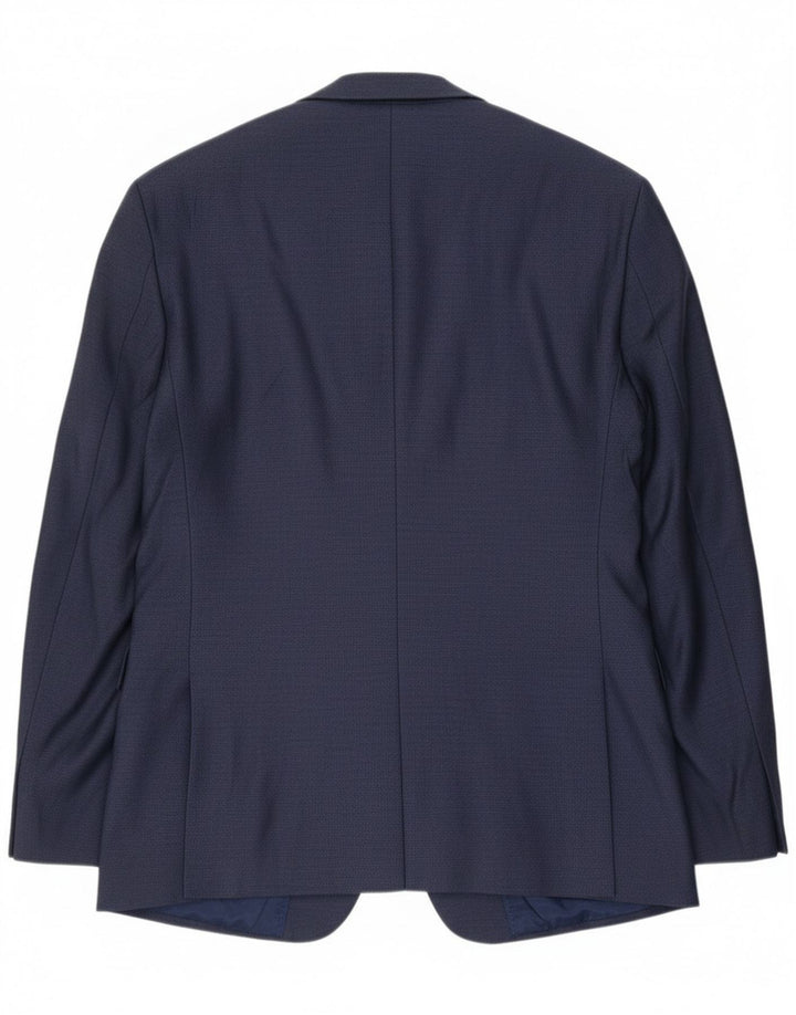 Calvin Klein Herren 2-Knopf-Blazerjacke UK 38 Mittelmarineblaues Polyester