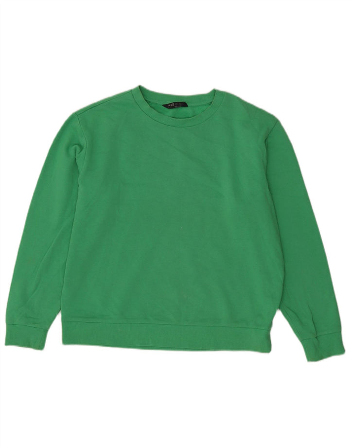 Marks & Spencer Damen-Sweatshirt in Übergröße, Gr. 10, Größe S, Grün, Baumwolle