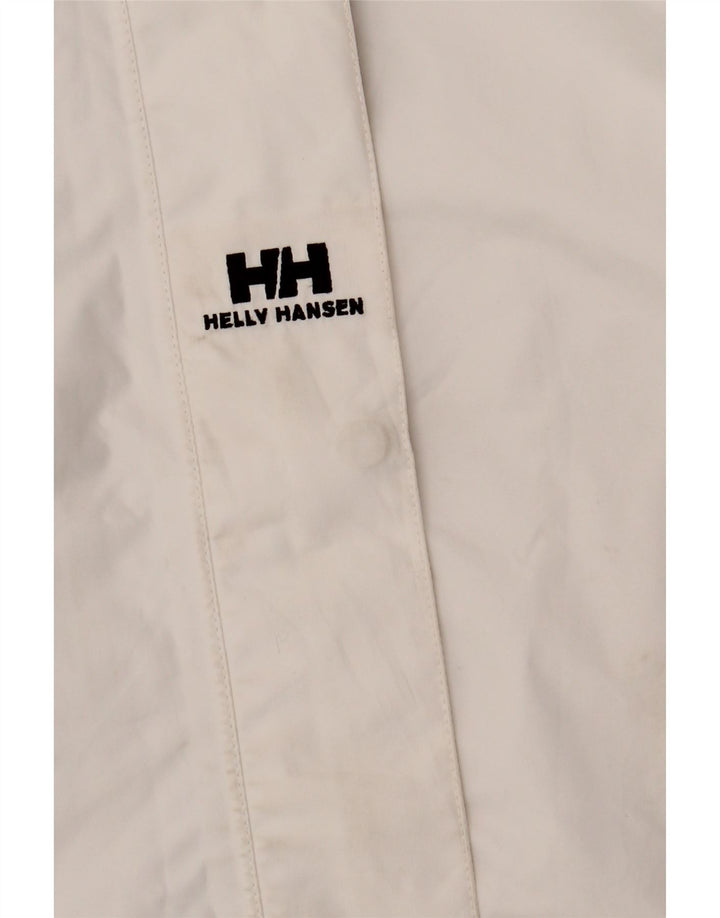 Helly Hansen Damen-Regenjacke mit Kapuze, UK 16, Größe L, Weiß, Polyester