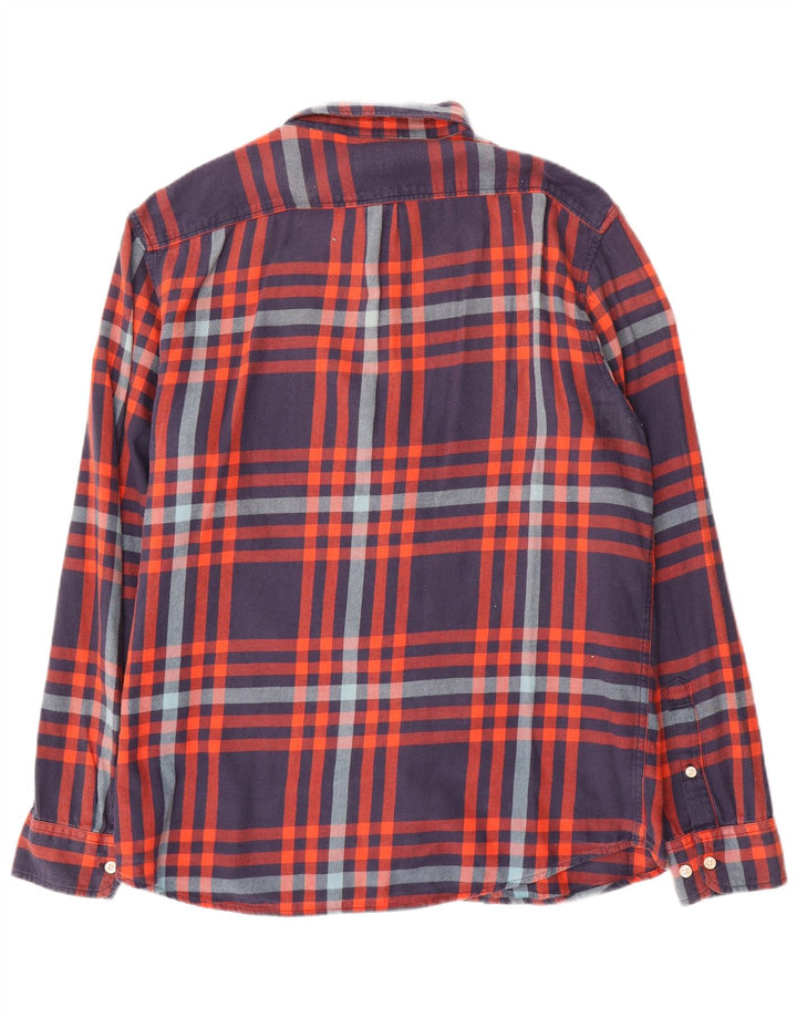 Lee Herren-Flanellhemd XL, blau kariert, Baumwolle