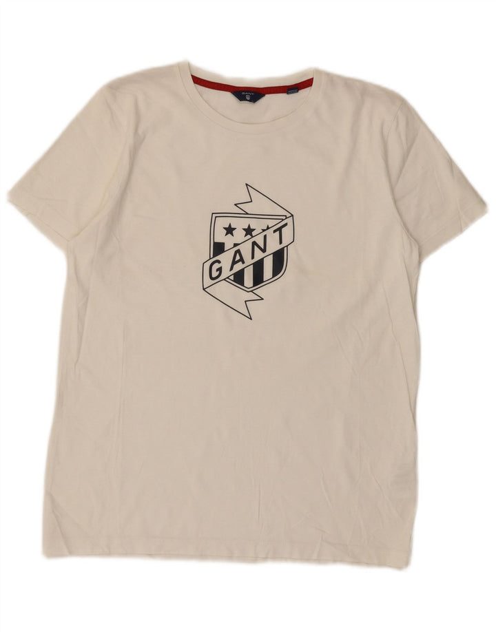 Gant T-Shirt mit Grafik für Jungen, 13–14 Jahre, weiße Baumwolle