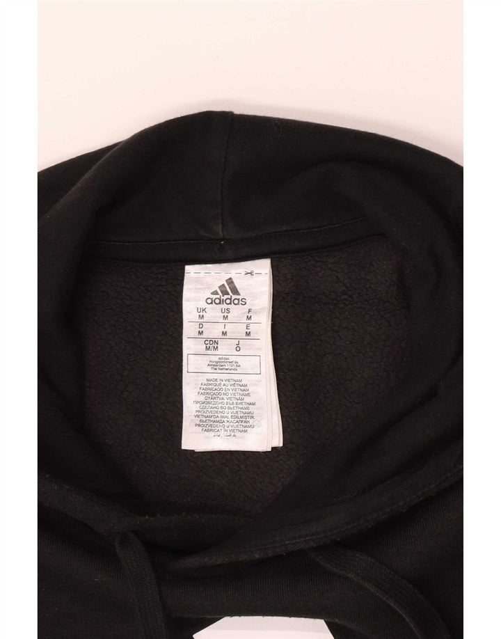 Adidas Herren Graphic Hoodie Pullover Mittelschwarze Baumwolle