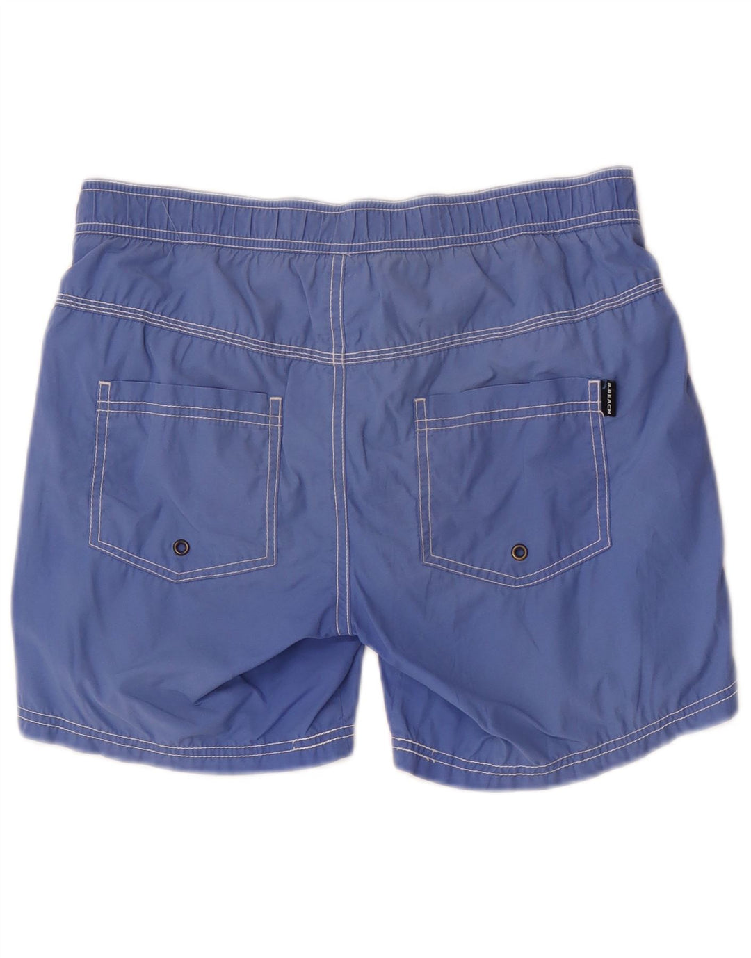 Benetton Herren-Badeshorts, klein, aus blauer Baumwolle