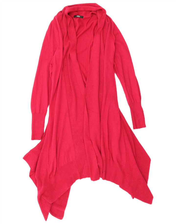 Marks & Spencer Damen Asymmetrischer Cardigan-Pullover UK 12 Mittelrosa