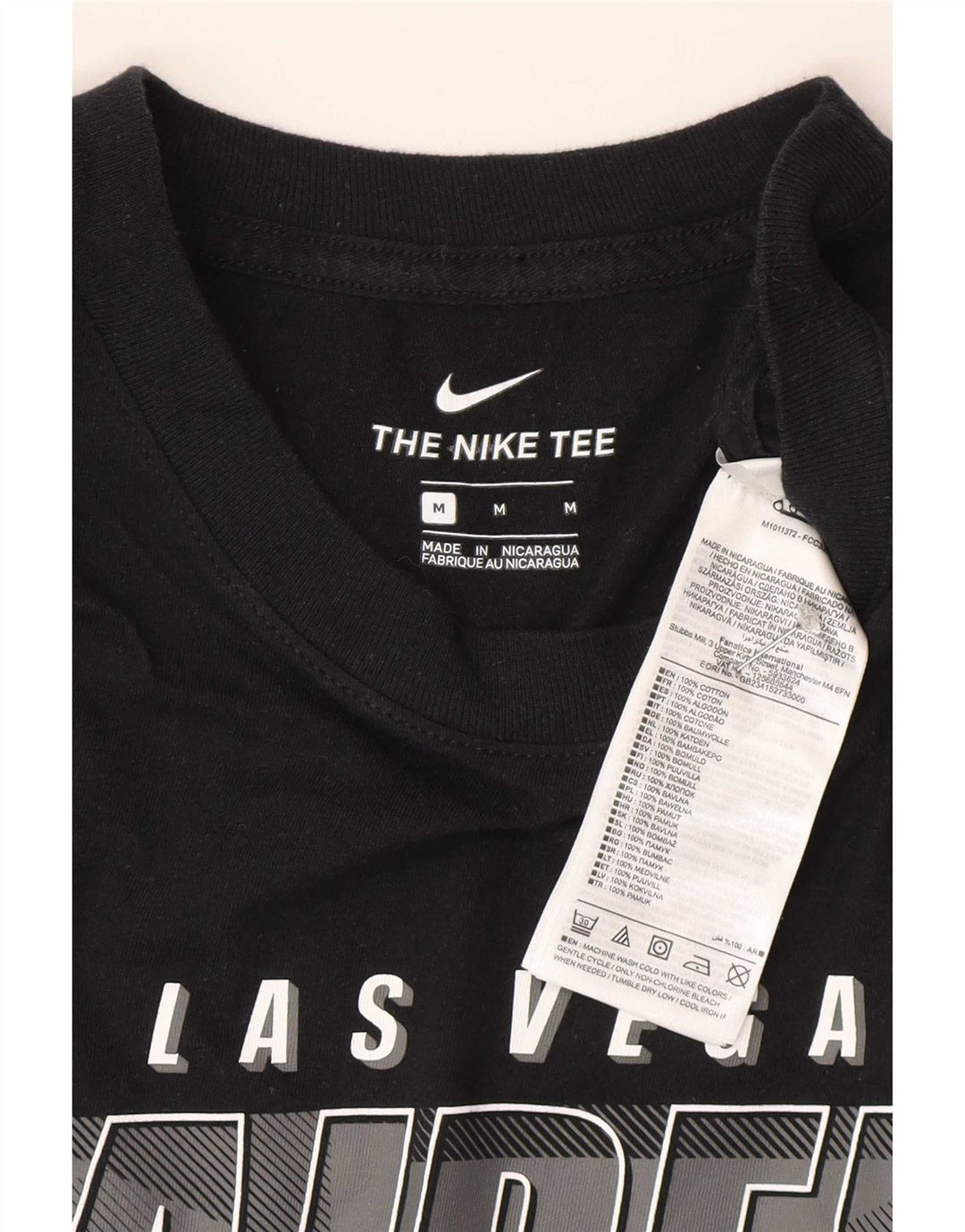 Nike Herren Las Vegas Raiders Grafik-Oberteil, langärmelig, mittelschwarz, Baumwolle