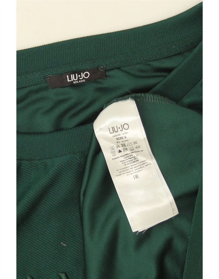 Liu Jo Damen Übergroßer Grafik-Sweatshirt-Pullover UK 10 Small Grün