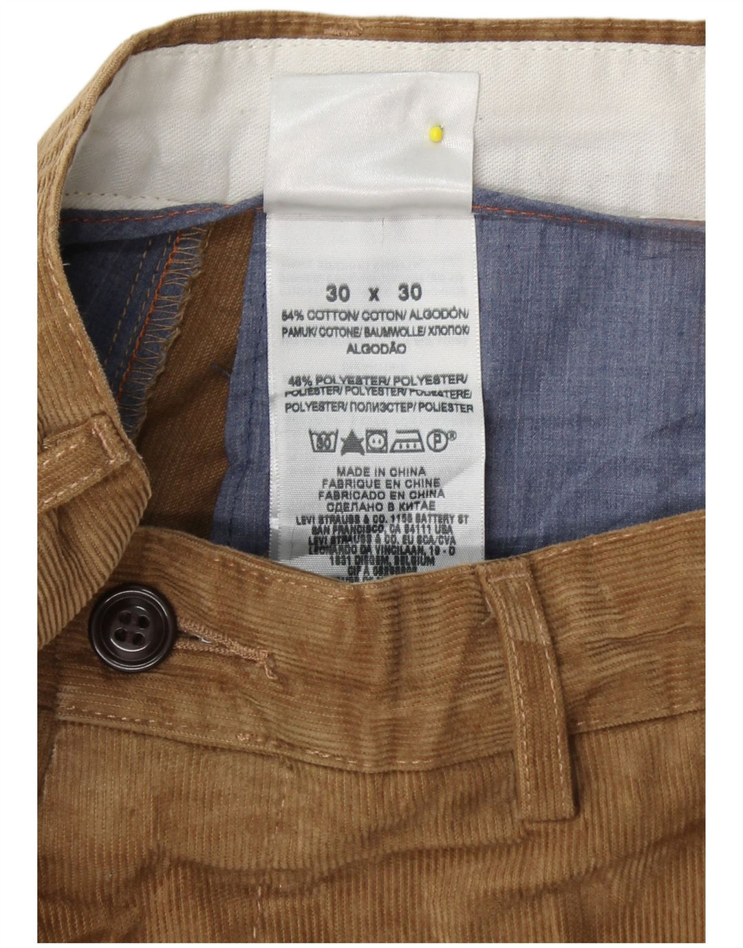 DOCKERS Gerade Cordhose für Herren, W30, L30, Beige, Baumwolle