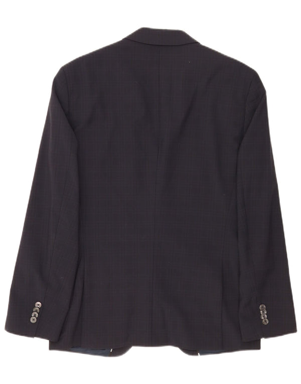 Hugo Boss Herren-Blazer mit 2 Knöpfen, EU 48, mittelmarineblau, kariert, klassisch