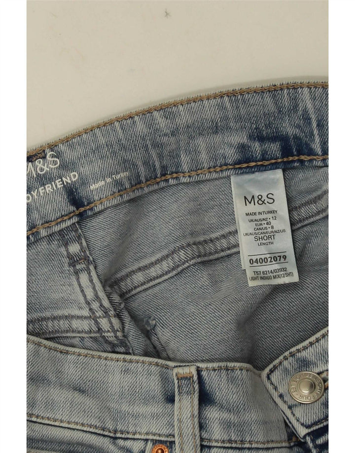 Marks & Spencer Damen Tapered Jeans UK 12 Medium W28 L27 Blau