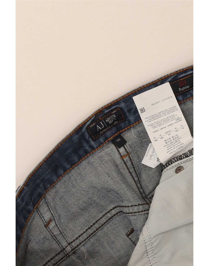 Armani Damen Straight Jeans W36 L30 Blaue Baumwolle