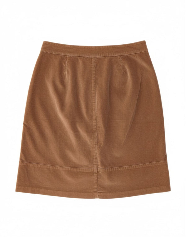 LAURA ASHLEY Womens A-Line Skirt UK 12 Medium W32  Brown Cotton
