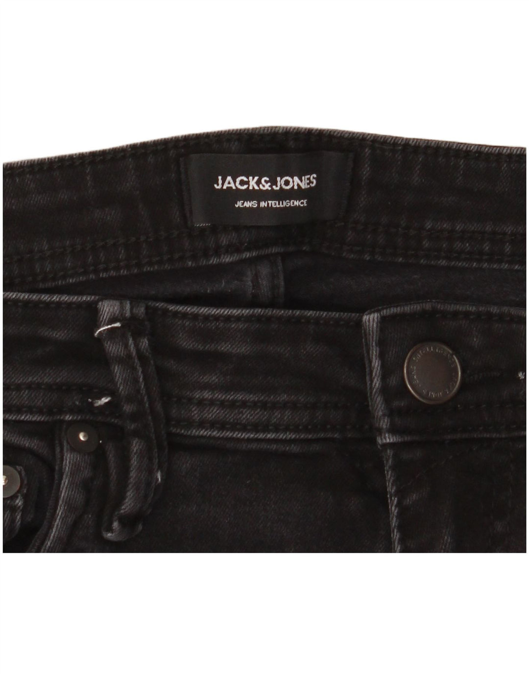 Jack & Jones Herren GLENN Slim Jeans W33 L32 Schwarze Baumwolle