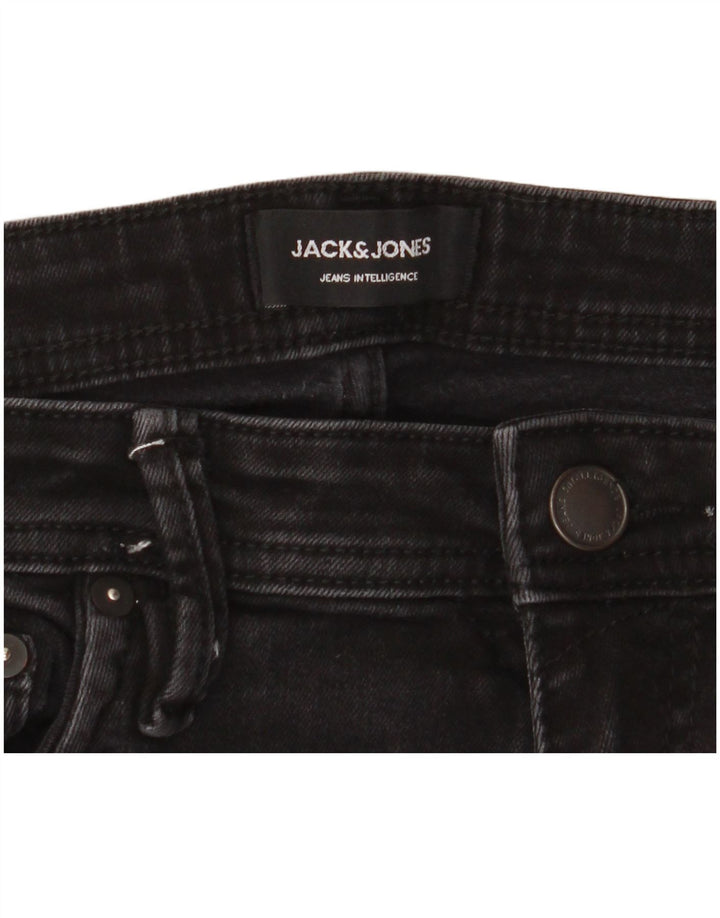Jack & Jones Herren GLENN Slim Jeans W33 L32 Schwarze Baumwolle