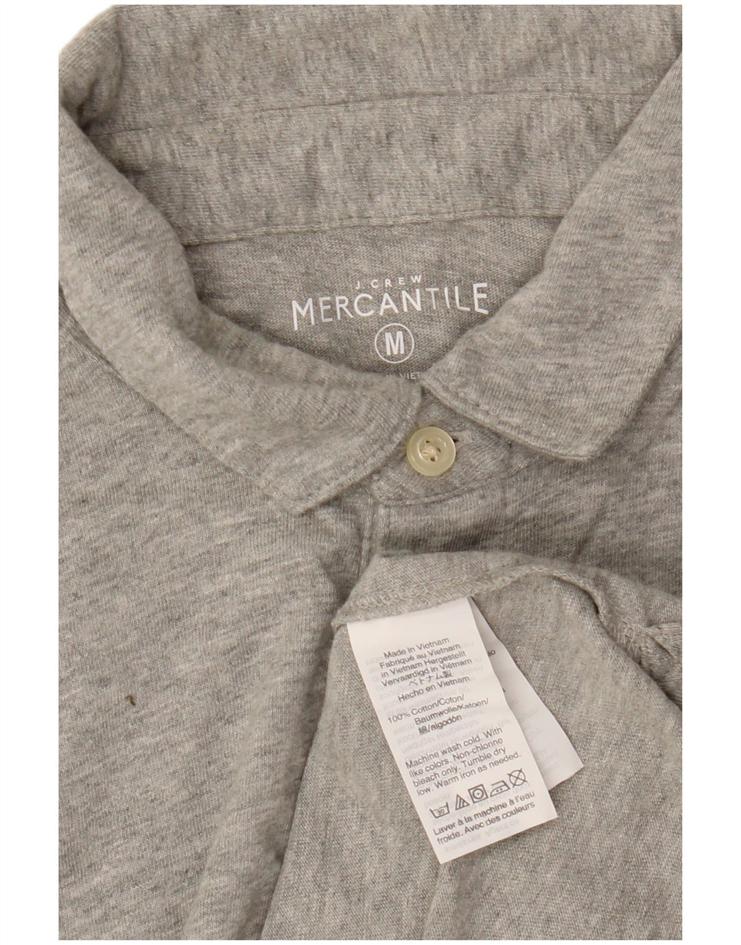 J. CREW Herren Mercantile Poloshirt mittelgraue Baumwolle