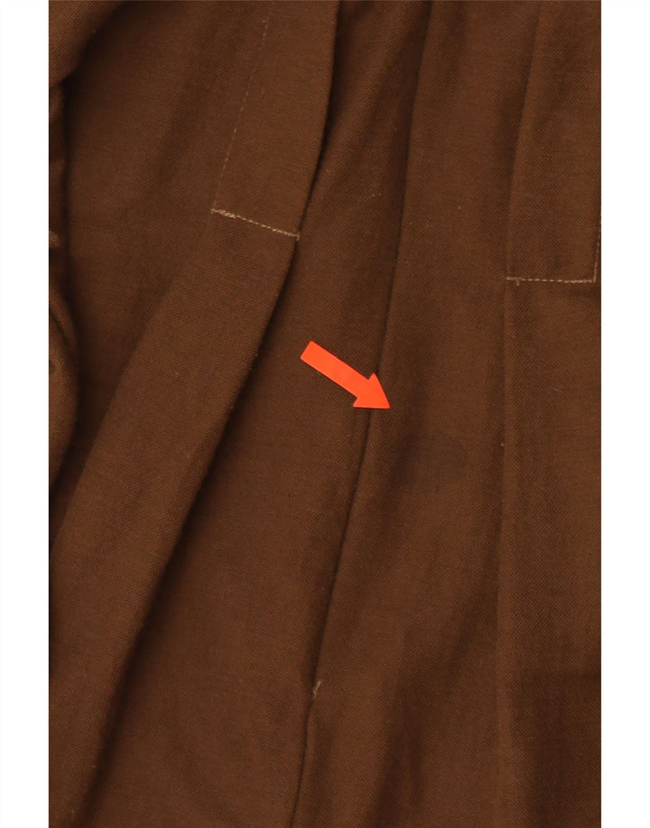 ZARA Damen-Overall mit langen Ärmeln, Gr. 10, Größe S, braun, Viskose
