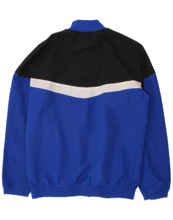Adidas Jungen-Trainingsanzug-Top-Jacke, 9–10 Jahre, blaues Colourblock-Polyester