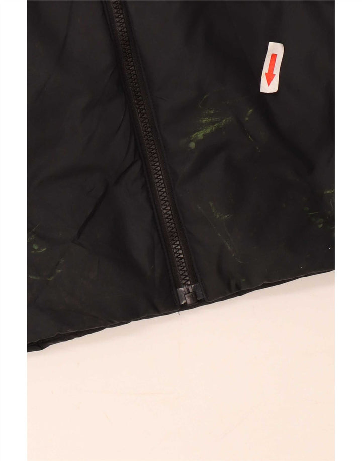 Adidas Herren gepolsterte Jacke UK 36 Small Schwarz Polyester