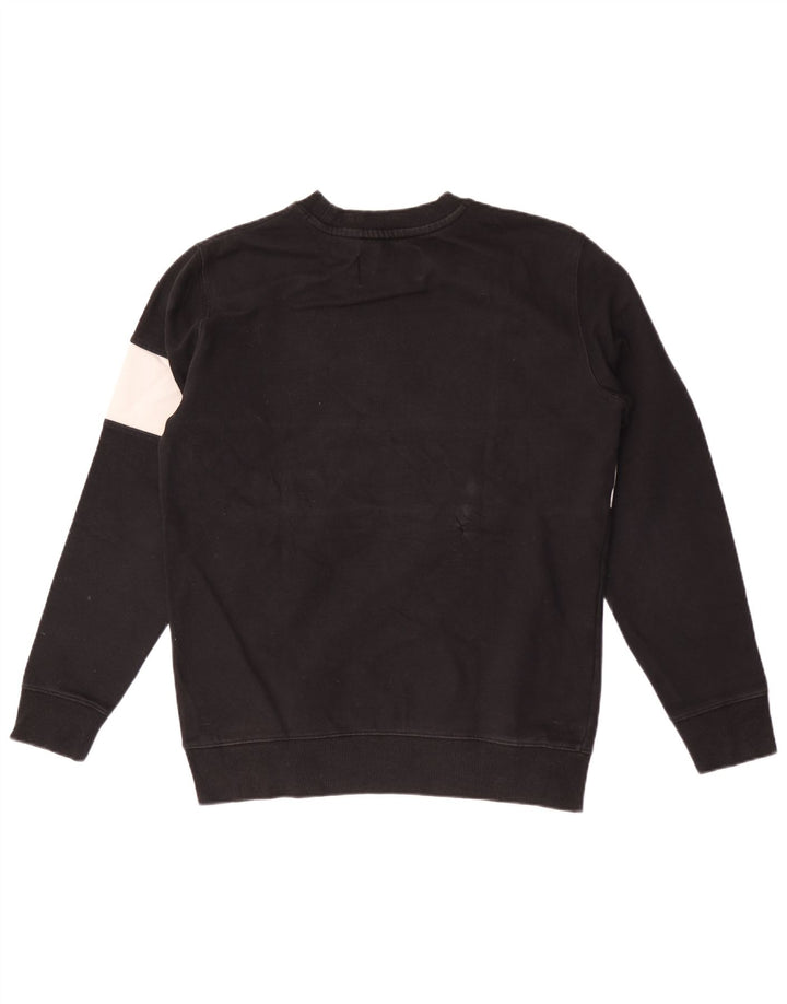 Calvin Klein Jeans Herren-Sweatshirt mit Grafik, Mittelschwarz, Farbblock