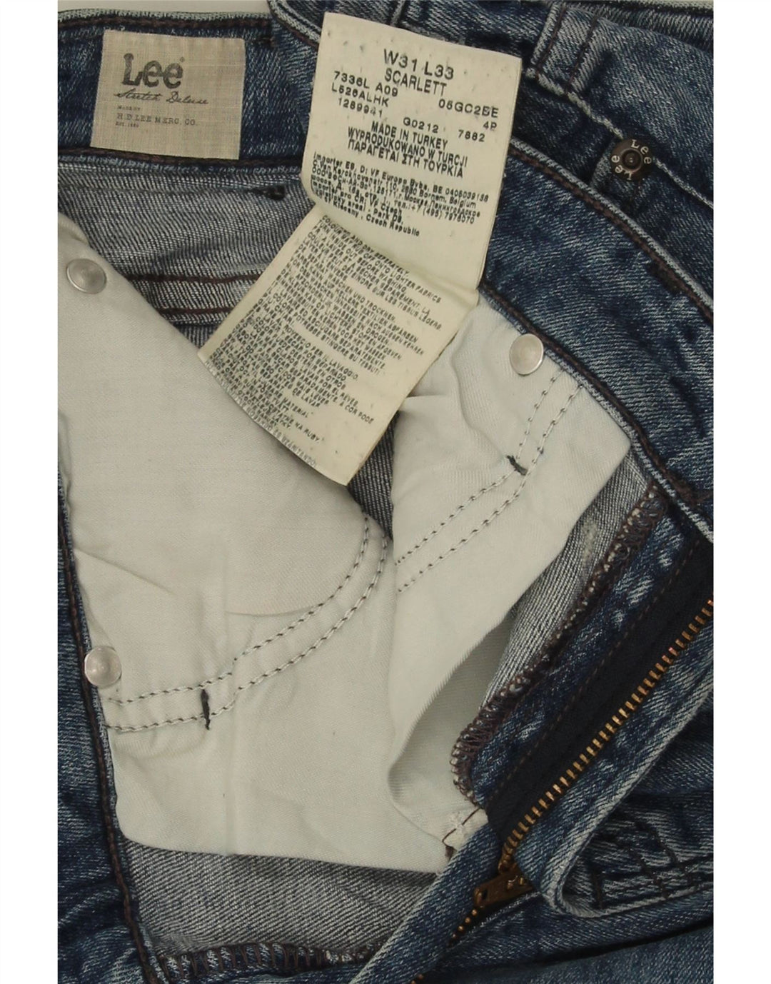 Lee Damen Scarlett Slim Jeans W31 L26 Blaue Baumwolle