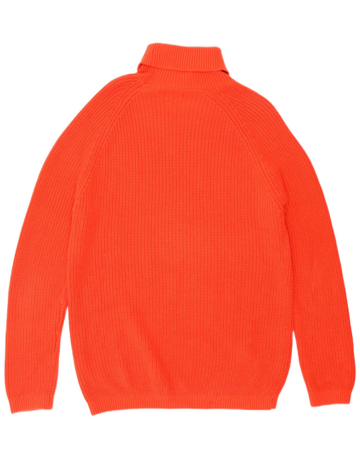 Zara Herren-Pullover mit Rollkragen, XL, rote Baumwolle